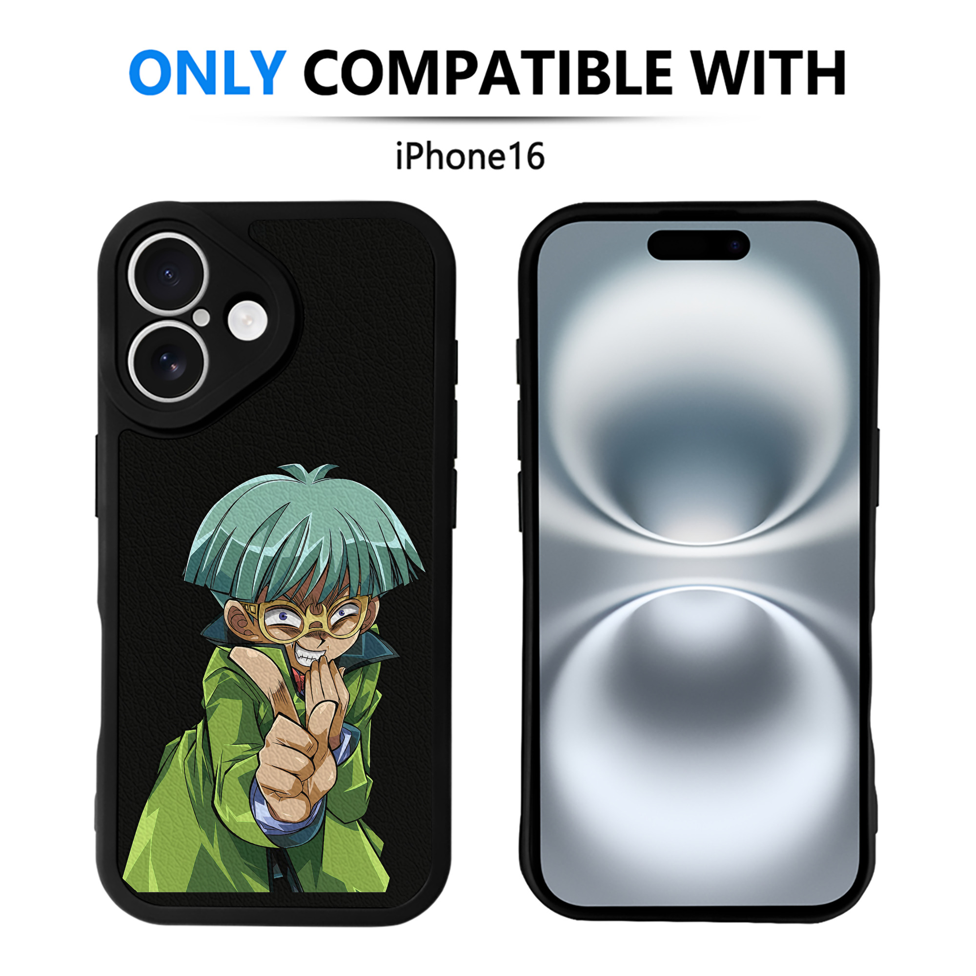 （画像用） 遊☆戯☆王 Yu-Gi-Oh! 【iPhone 16シリーズ対応】シリコンスマホケース（レザー調） 材質：シリコン